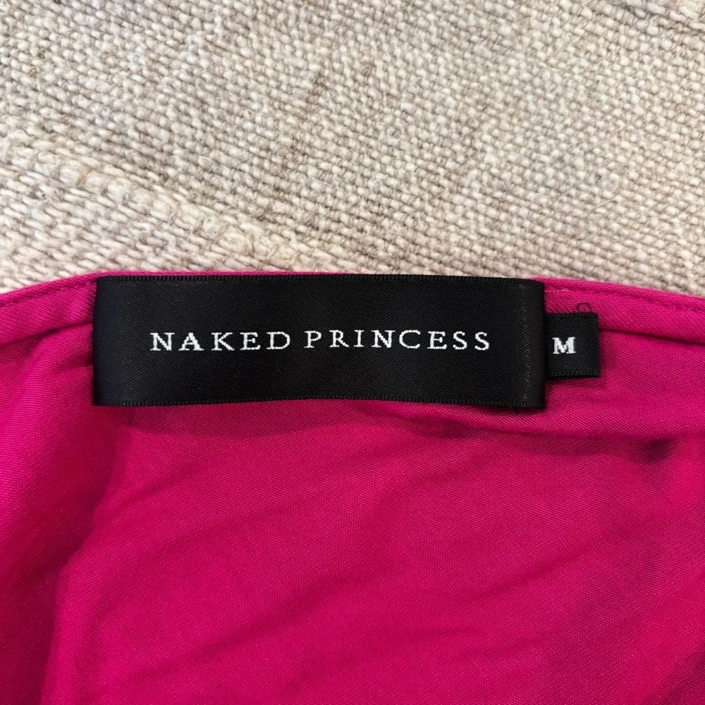 Le Marché by Naked Princess 3/4 Sleeve Wrap Romper Magenta Medium